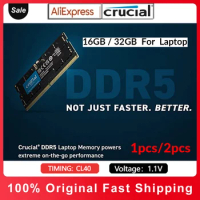 Crucial Notebook Computer Memory Stick DDR5 RAM 4800MHZ&amp;5600MHZ 32GB 16GB for Dell Lenovo Asus HP Laptop Memory Stick