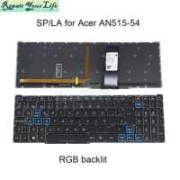 Latin Spain RGB Backlight Keyboard For Acer Nitro 5 AN515-54 AN515-43-44 AN517-51 52 AN715 Notebook Backlit Keyboard PK132K11A03