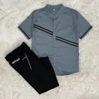 One Set Askilan Black Setelan Kemeja Anak Laki Laki Kombinasi Untuk Usia 1 - 12 Tahun By G-co Produc