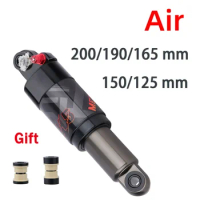 MEROCA Bicycle Air rear shock absorber 125mm/150mm/165mm/190mm/200mm Scooter MTB Mountain Bicycle ad