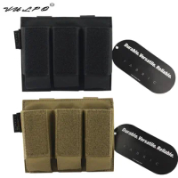 VULPO 1000D Nylon Tactical Molle Magazine Pouch Hunting Triple Pistol Mag Pouch For Glock M1911 92F 40mm Grenade Etc