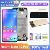 tft Screen Replacement for Xiaomi Redmi Note 10 Pro LCD Display Digital Touch Screen with Frame for Redmi Note 10 Pro M2101K6G