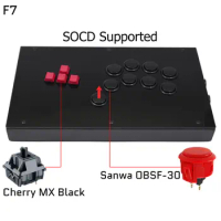 FightBox F7 Keyboard Buttons Arcade Joystick Fight Stick For PS4/PS3/PC Sanwa OBSF-30 Cherry MX Black