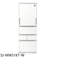 SHARP夏普【SJ-MW51KT-W】504公升自動除菌離子五門白冰箱(含標準安裝)(7-11 4200元)
