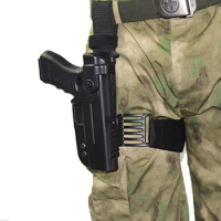 Tactical Gun Holster For Glock 17 26 Airsoft Pistol Drop Leg Holster Combat Right Thigh Gun Case Safty Lock Hunting Accessories