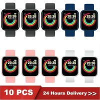 10 Pcs D20 Smart Watch Men APP FitPro USB Plug-in Charging Custom Wallpaper Smartbracelet Y68 Macaron Mixed Color for All Phone