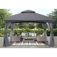 Garden Canopy Sunshade 8x8 Outdoor Gazebo - Patio Gazebo With Mosquito Netting Roof Top Tent Backyard &amp; Deck Camping Tent