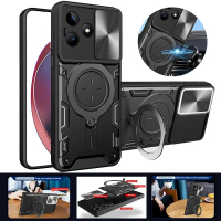 Sarung telefon untuk Realme C53 4G Sarung, penutup belakang dengan pemegang kamera gelongsor, perisa