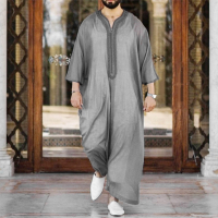 Lelaki pakaian islam Muslim Dubai arab Kaftan jubah pakaian panjang baju longgar