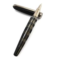 MITIQUE美締克 Jupiter 幸運星系列 雙色細圈紋黑夾鋼珠筆
