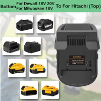For Dewalt For Milwaukee 18-20V Lithium Battery Converted To for Hitachi/Hikoki 18V Lithium Batteries Power Tool Battery Adapter