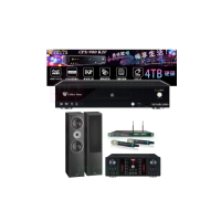 【金嗓】CPX-900 K2F+FNSD A-480N+ACT-8299PRO++Monitor Supreme 802(4TB點歌機+擴大機+無線麥克風+喇叭)