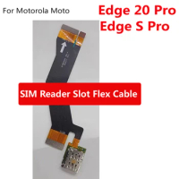 Original SIM Card Reader Flex Cable For Motorola Moto Edge 20 Pro 20pro S Pro Holder Connector Socket Slot Replacement