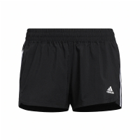 【adidas 愛迪達】短褲 3-Stripes Sports 女款 黑 白 三線 愛迪達 真理褲 運動褲 快乾(GH8146)