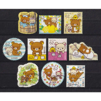 Bộ 10 Tem Nhật Bản - Rilakkuma | Japan - Rilakkuma 62yen 2017 G167 (10) | Used/CTO