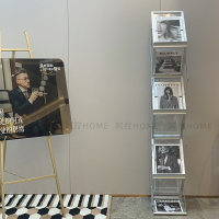 雜誌架 韓國博主ins復古網紅拍攝折疊書報架收納落地中古雜志架展示置物【HZ6022】