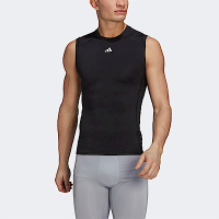 Adidas TF SL Tee [HK2338] 男 背心 運動 健身 訓練 重訓 緊身 合身 透氣 吸濕 排汗 黑
