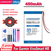 LOSONCOER 361-00088-00 450mAh Battery For Garmin VivoSmart HR / VivoSmart HR+ Approach X40