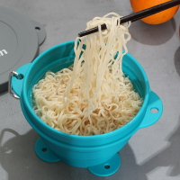日式硅膠折疊碗旅行便攜式可伸縮戶外野餐用品泡面網紅飯盒餐具杯