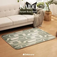 Dekoruma KAIDO Karpet Busa Motif / Karpet Duduk / Karpet Sofa 140x200 cm - Sage Green