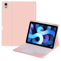 Fashion Pink Girl Split Touch Keyboard Cover for iPad 10.9 Bluetooth Keyboard Protective Case for IPad Air4 with Pen Slot