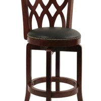 24" Swivel Counter Stool, Cherry Bar Stool Dining Chairs Bancos Para Bar Chaise Stool Bar Chair