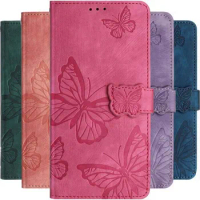 Wallet Case For TCL 405 406 408 40SE 403 Cute Butterfly Card Protect Phone Cover D01E