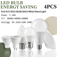 4PCS GU10 GX53 Led Spotlight AC100-240V Downlight Bulb E27 E14 Spot GU5.3 MR16 Lamp Lighting Indoor Home Decoration Bombillas
