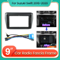 TomoStrong For Suzuki Swift 5 2016 2017 2018 2019 2020 Car Radio Dashboard Panel Frame Power Cord CANBUS