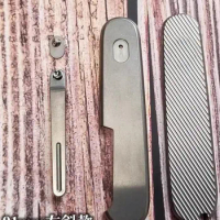 1 Pair Titanium Alloy Handle Patch With back clip For 91mm Victorinox Swiss Army Knives