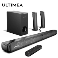 ULTIMEA 4.1 Soundbar with Dolby Atmos,Bluetooth Soundbar with Subwoofer,3D Surround Sound System,2-in-1 Detachable Soundbar