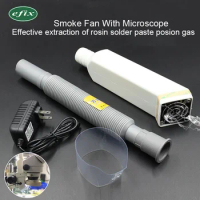 Microscope Exhaust fan smoke Rosin soldering oil gas fume absorber Fume extractor For Mobile Phone Mortherboard Repair