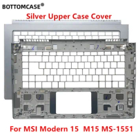 BOTTOMCASE New Original For MSI Modern 15 M15 MS-1551 Laptop Upper Case Palmrest Cover Silver 551C411