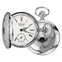 【TISSOT 天梭 官方授權】小秒針手上鍊懷錶 附鍊 -銀x白/49.55mm 母親節 禮物 送禮(T83640113)