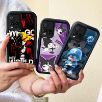 เคสป้องกันโทรศัพท์มือถือ, ลายการ์ตูนน่ารัก, กรอบกระจกชุบสังกะสี, สีดำ, กันกระแทก, เหมาะสำหรับ Vivo Y