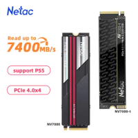 Netac 7400MB/s SSD NVMe M2 2TB 1TB 512GB 4TB Internal Solid State Hard Drive M.2 PCIe 4.0x4 2280 SSD Disk for PS5 Laptop PC