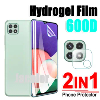 2in1 Hydrogel Film For Samsung Galaxy A22 4G A22s 5G A21 A21s Sumsung A 22 22s 5 G 21s 21 s Cam Lens Water Gel Screen Protectors