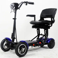 250w 4 wheels dual motor high quality portable mobility folding electric wheelchair scooter for adult