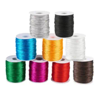 100m 1.5mm Polyester Nylon Cord Thread Chinese Knot Macrame Cord Bracelet Braided String DIY Tassels Beading Jewelry Thread
