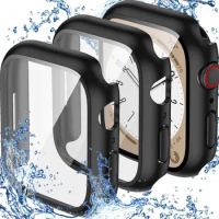 Hard Cover for Apple Watch Case 45mm 44mm 42mm 38 41mm 40mm Tempered Glass Screen Protector iWatch Accessories serie 8 7 6 5 4 3