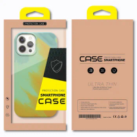 Personalised Kraft Paper Box with Clear Pvc Window for iPhone 11 12 Pro Max Case Cover with Custom Sticker A298