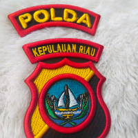 LOGO POLDA KEPULAUAN RIAU BORDIR TIMBUL 3D