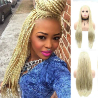 New Braided Wigs Synthetic Lace Front Wigs 28 inches Braided Wigs