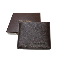 【Roberta Colum】諾貝達 男用皮夾 短夾 專櫃皮夾 進口軟牛皮短夾(24006-2咖啡)