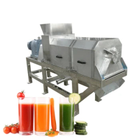 Industrial Fruit Vegetable Single Screw Filter Press Juice Extractor Equipment Electric Apple Pineapple Juice Making Machine