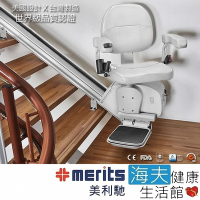 海夫健康生活館 國睦美利馳 Merits MIT 直線型樓梯升降椅 E603_2.4+2.4米1-2樓
