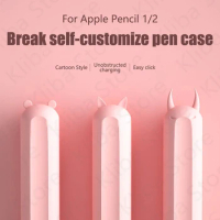 For Apple Pencil 2/1 Case For iPad Tablet Touch Pen Stylus Cartoon Protective Sleeve Cover Pencil Cases