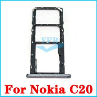 Sim Card Tray Holder For Nokia C20 C21 Plus X100 X10 X20 SD Memory Reader Socket Adapter Replacement Parts