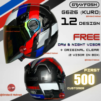 (PERCUMA VISOR) Helmet Greyfosh BARU G626 KURO HELMET NOVA ALPINE ONYX HELMET MUKA TERBUKA SIRIM DIL