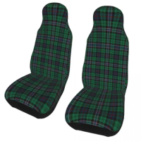 Scottish National Tartan Universal Auto Car Seat Covers Universal Fit for SUV Van Geometric Bucket Seat Protector Cover 2 Pieces